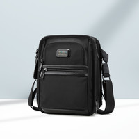 HORSEMEN 海森梅尔弹道尼龙防水商务可拓展斜挎包 黑色