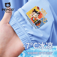 MINI PEPCOmini小猪班纳女童哪吒冰丝裤子夏季凉感降温休闲防蚊运动长裤 【冰丝·防蚊】深蓝太乙哪吒小标 140 【56-68斤】