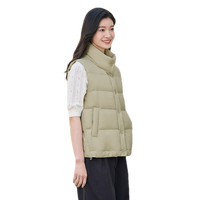 坦博尔羽绒服女外穿时尚立领百搭保暖女士轻薄短款羽绒马甲TD236006   (165)