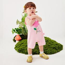 迷你巴拉 男女童亲肤透气外出哈衣爬服