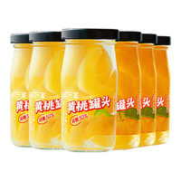 欢乐家 黄桃橘子罐头 减糖糖水黄桃橘子果肉水果罐头 瓶休闲零食品