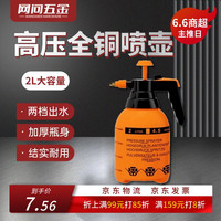 网问五金 喷壶家用浇花洒水壶园艺浇水壶气压式喷雾器消毒喷水壶 2L加厚