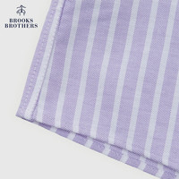 布克兄弟(BrooksBrothers)男士春夏免烫条纹休闲修身衬衫 B555-亮紫色 M