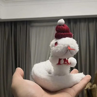 顺富美（SHUNFUMEI）车载可爱小蛇公仔蛇年吉祥物毛绒摆件布娃娃青蛇玩偶摆件 可爱小蛇公仔摆件 约40cm【颜色】