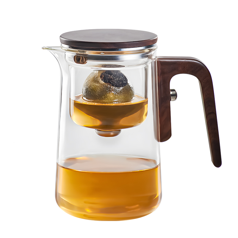 泡茶壶2025磁吸飘逸杯一键过滤茶水分离家用高端玻璃冲茶