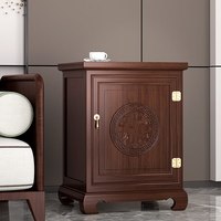 虎牌保险柜家用智能床头柜老榆木实木指纹密码wifi无线充防盗防撬隐形收纳夹万保管柜 翰墨系列 68CM 翰墨68智能wifi