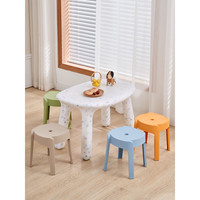 宜家【直销】圆凳可叠放矮凳时尚小板凳大人椅子塑 粉色 高30CM矮款