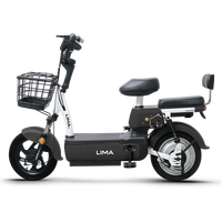 立马 小叮当电动自行车铅酸电池48V20Ah上班代步新国标电瓶车欢乐豆小锦鲤 幻夜黑
