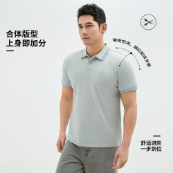 太子龍 夏季薄款男士短袖polo衫百搭休闲T恤  银灰色 3XL