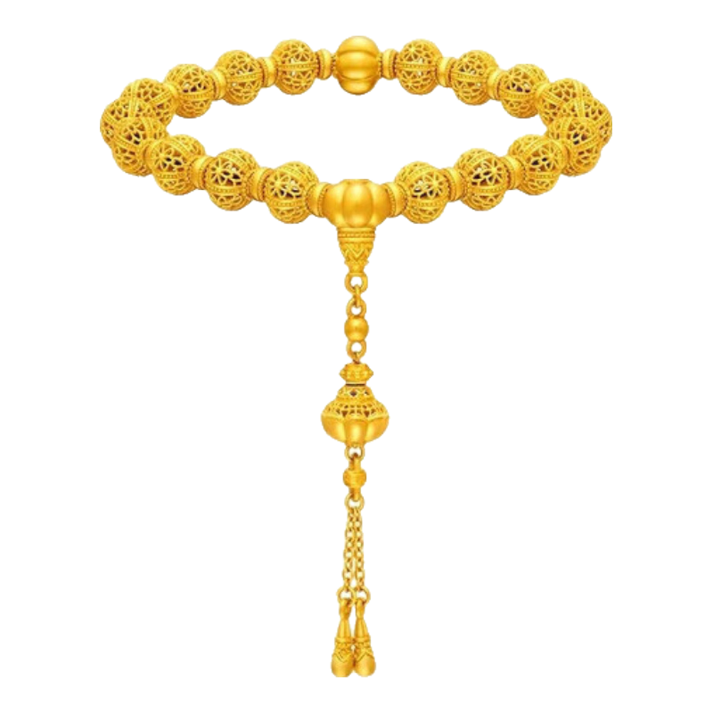 周大福傳承父亲节礼物南瓜好运传承黄金手链F235642(工费:3580计价)