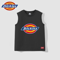 DICKIESDickies童装男童背心夏季儿童纯棉透气夏装小童白色宽松百搭上衣 花灰/DK红蓝标小 130 【体重45-56斤】