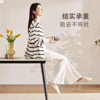 顾家家居 KUKA 【清仓合集|餐桌椅组合】-不支持仓储\延期\退换货家用饭桌餐边柜 【T7122】1.4桌+橙撞色餐椅*4