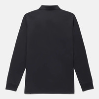 迪桑特（DESCENTE）运动休闲POLO衫男女翻领长袖百搭套头衫SQ123UPL11 黑色 3XL (115) -（195-210斤）