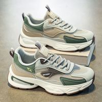 迪特丹 运动鞋男鞋夏季减震轻便跑步鞋软底轻便休闲户外旅游鞋子男 RF-F732卡绿色 39