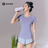 暴走的萝莉运动T恤短袖女上衣瑜伽服跑步服透气显瘦速干衣女 XL