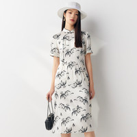 帕罗 夏季新款 新中式真丝旗袍连衣裙