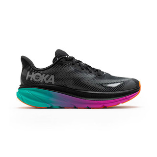 HOKA ONE ONE男款克利夫顿9公路跑步鞋Clifton 9回弹缓震宽版 1141470男款-BCQ-黑色/明亮蓝 47 (US12.5 47 1/3)