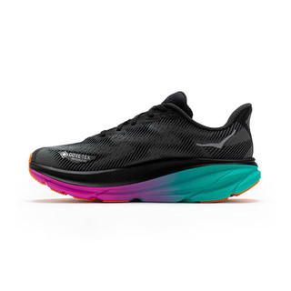 HOKA ONE ONE男款克利夫顿9公路跑步鞋Clifton 9回弹缓震宽版 1141470男款-BCQ-黑色/明亮蓝 47 (US12.5 47 1/3)