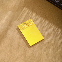 翠绿珠宝 黄金足金999古法祥云平安无事牌 自戴