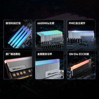 七彩虹（Colorful）战斧 DDR5内存条 6000 16G/16G*2/32G/24G*2(48G)台式机电脑电竞游戏赤焰白RGB灯条C38内存 CVN DDR5 6800 16G*2 银翼
