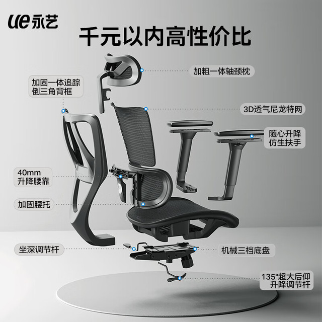 永艺 沃克max人体工学电脑椅