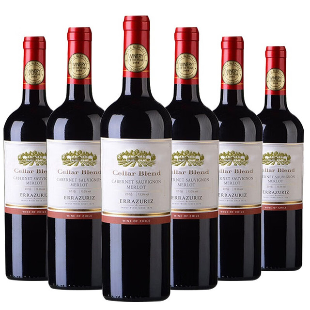 Vina Errazuriz 伊拉苏酒庄 伊拉苏 窖藏 赤霞珠 梅洛 干红葡萄酒 750ml*6瓶 整箱装