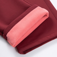 奥索卡OZARK女士长裤 冬季保暖舒适加绒软壳休闲长裤 207326 深红-001 2XL 180