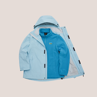 奥索卡女士三合一抓绒冲锋衣 舒适保暖防泼水 136257 浅蓝-202 S 160