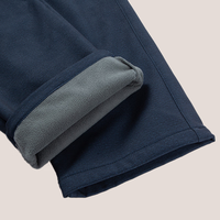 奥索卡户外软壳裤 英伦风宽松直筒加绒保暖长裤男207314 牛仔蓝-201 165