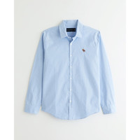 ABERCROMBIE & FITCH【爆款府绸】男装25春夏新款经典小麋鹿通勤长袖衬衫KI125-5255