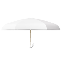 左都（ZUODU）六折卡片太阳伞遮阳伞黑胶防晒防紫外线女晴雨伞两用口袋便携定制