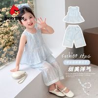 愤怒的小鸟 ANGRY BIRDS 女童套装夏装2025新款洋气时髦休闲宽松背心儿童女宝夏