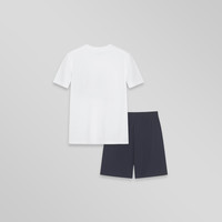 暇步士（Hush Puppies）【速干】童装儿童男女大童夏季透气舒适活力运动套装 本白 120 cm