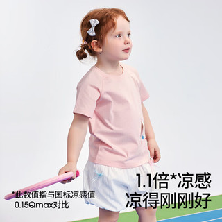 贝肽斯儿童短袖T恤2025年新款夏季男女童圆领纯棉宝宝腰花卡通衣服