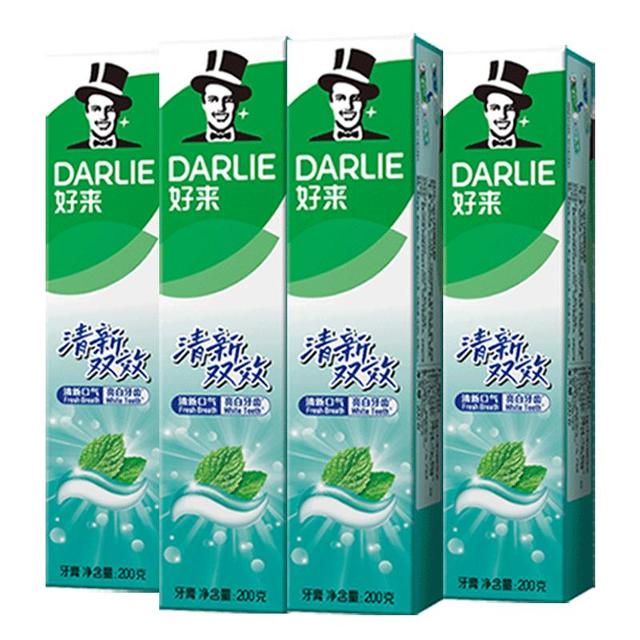 88VIP、今日必买：好来 原黑人)牙膏清新双效200g*4支套装
