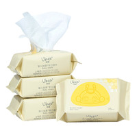 幼蓓 Ubee 婴幼儿宝宝手口湿巾家用户外多用途湿巾25抽*4包/提乐友精选