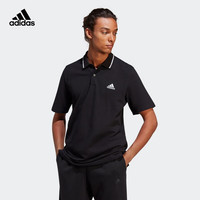 adidas 阿迪达斯 男子夏季运动休闲短袖POLO衫T恤 IC9314 黑色 S