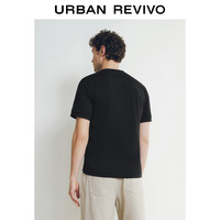URBAN REVIVO 拼接设计 男士T恤