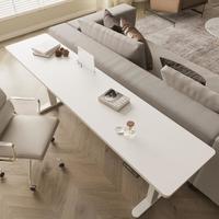 蓝立哆电动升降桌窄桌升降桌腿书桌支架桌子腿可升降胡桃木升降桌 生态环保桌板 100*40cm