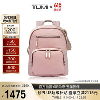 TUMI 途明 Voyageur系列女士纯色尼龙拉链双肩包0196302D 黑色