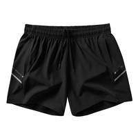 运动短裤男冰丝速干兵乓球跑步田径弹力夏季薄款训练三分裤 XL