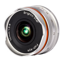 星曜光学brightin star 12mm F2.0 三代超广角定焦10mm f5.6微单手动7.5mm鱼眼镜头大光圈相机微单定焦镜头 10mm f5.6-银色(鱼眼镜头) M4/3卡口(适用松下/