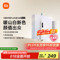 米家 MIJIA 声波扫振电动牙刷Pro白金礼盒  亮丽珠光色 皮质收纳盒 刷头罩防尘