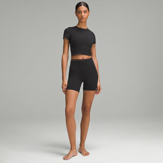 lululemon Nulu女士运动短款T恤 黑色 8码