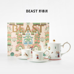 野兽派 野兽的花整套骨瓷茶具茶杯茶壶礼盒新婚