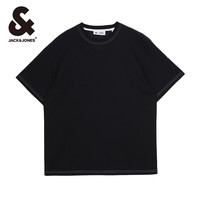 【清仓短袖T恤1】杰克琼斯夏季潮流印花短袖T恤纯棉透气凉爽 175/96A/M 本白色224201137A06