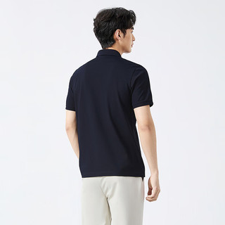  SEVEN/柒牌 抗菌防螨 男士短袖polo衫  藏青（7A抗菌） XL /180/96A