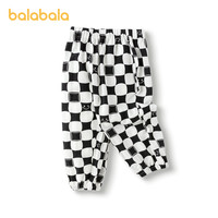 巴拉巴拉童装儿童裤子男童女童夏季防蚊裤小童宝宝睡裤天丝人棉潮 蓝白色调00381