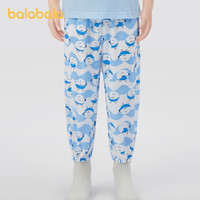 巴拉巴拉童装儿童裤子男童女童夏季防蚊裤小童宝宝睡裤天丝人棉潮 黑白色调00391