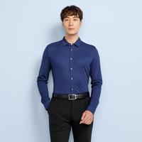 Braun Büffel 商务通勤男式衬衫翻领男士长袖衬衣T恤上衣男打底衬衫